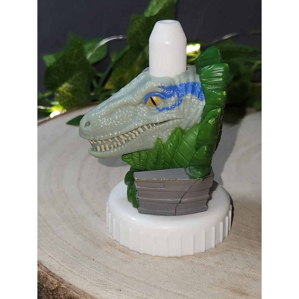 Good2Grow Juice Toppers - Jurassic World - Gray Blue Dinosaur- Spout - Lid